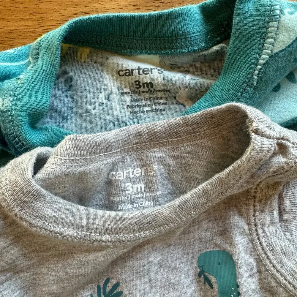 Carter's Dinosaur One Piece Outfit Bundle